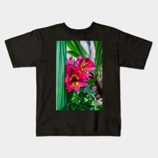 Pink Peruvian lily Kids T-Shirt